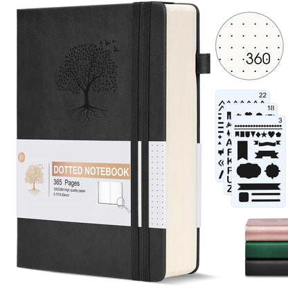 Lined Journal Notebook -365 Pages A5 Thick Journals for Writing Ruled Notebook, Hardcover Leather Journal for Women Men Daily Journal Notebook for Work, Note Taking, 100Gsm Lined Paper( 5.75'' X 8.38'' Green)