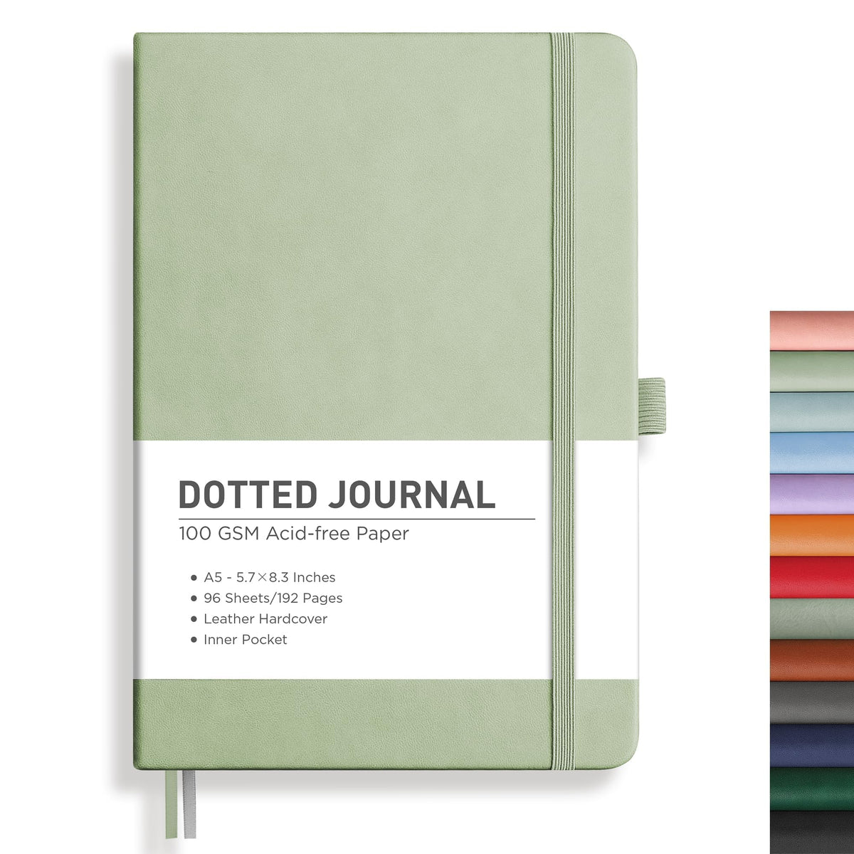 RETTACY Lined Journal Notebook, 192 Numbered Pages, A5 Size (5.7'' x 8.3'')