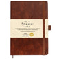 Classic Lined Journal Notebook 8.5x11" A4 Hardcover Leather - Brown Journal