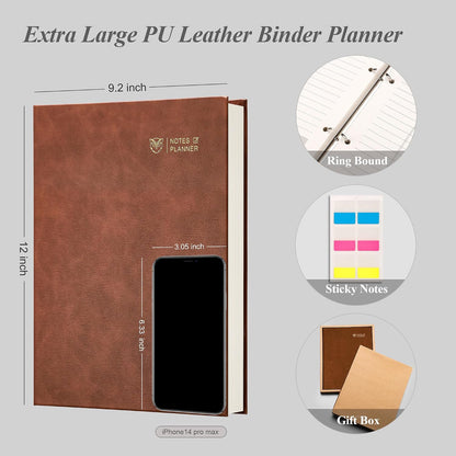 EMSHOI Undated Hourly Daily Planner, 240 Pages, A4 Size (9.2" x 12")