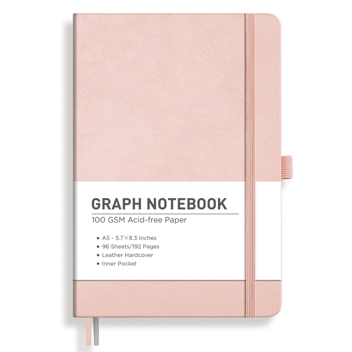 RETTACY Lined Journal Notebook, 192 Numbered Pages, A5 Size (5.7'' x 8.3'')