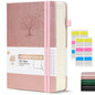 Lined Journal Notebook -365 Pages A5 Thick Journals for Writing Ruled Notebook, Hardcover Leather Journal for Women Men Daily Journal Notebook for Work, Note Taking, 100Gsm Lined Paper( 5.75'' X 8.38'' Green)