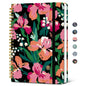 Taja Lined Spiral Journal Notebook for Women, Pretty College Ruled Notebook for Work & Note Taking, A5 Hardcover Journal for Writing, Cute Aesthetic 140 Pages, Butterfly