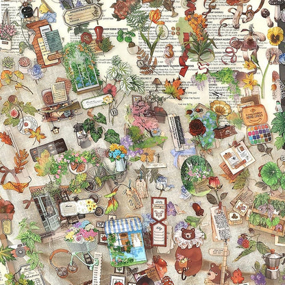 2 Sets 400+ PCS Stickers for Scrapbooking, Self-Adhesive Scrapbook Stickers Supplies Journal, Plants Vintage Aesthetic Sticker Art Diary Card Craft Gifts Planner Notebook,Spring&Flower