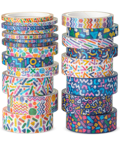 Mr. Pen- Washi Tape Set, 21 Rolls, Assorted Sizes, Floral
