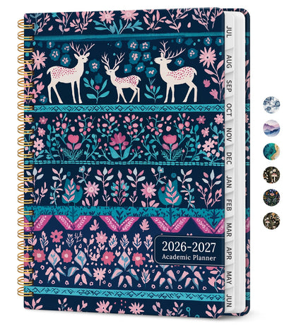 Planner 2026-2027, Jul 2026-Jun 2027 Academic Monthly & Weekly Planner