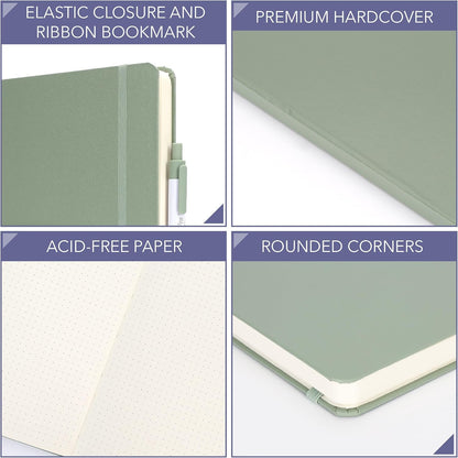 Mr. Pen- Dotted Journal Notebook, A5(5.7" x 8.4"), 160 Pages