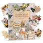 103PCS Vintage Scrapbook Stickers Book Scrap Book Stickers for Scrapbooking, Junk Journal Sticker Book Supplies Transparent Clear Flower Floral Sticker Big Small Scrapbook Supplies Kids (Burnt Paper)