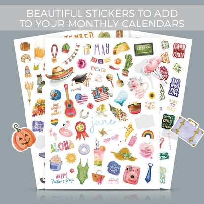 Aesthetic Monthly Planner Stickers - Holiday Sticker Set for Your Calendar