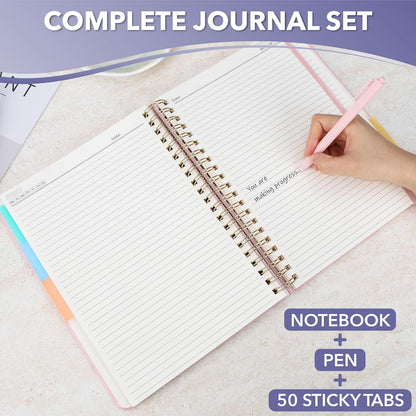 Mr. Pen- Hardcover Spiral Journal Notebook With Removable Dividers & Tabs