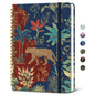 Taja Lined Spiral Journal Notebook for Women, Pretty College Ruled Notebook for Work & Note Taking, A5 Hardcover Journal for Writing, Cute Aesthetic 140 Pages, Midnight Bloom