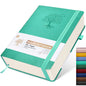Lined Journal Notebook -365 Pages A5 Thick Journals for Writing Ruled Notebook, Hardcover Leather Journal for Women Men Daily Journal Notebook for Work, Note Taking, 100Gsm Lined Paper( 5.75'' X 8.38'' Green)