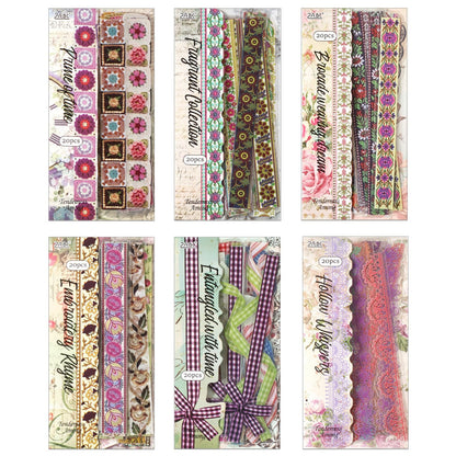 Life's Little Scenes Series Sticker Scrapbooking Supplies for Junk Journal, 24 Sheets PET Stickers - Vintage Journaling Stickers