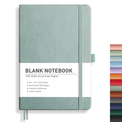 RETTACY Lined Journal Notebook, 192 Numbered Pages, A5 Size (5.7'' x 8.3'')