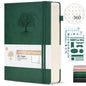 Lined Journal Notebook -365 Pages A5 Thick Journals for Writing Ruled Notebook, Hardcover Leather Journal for Women Men Daily Journal Notebook for Work, Note Taking, 100Gsm Lined Paper( 5.75'' X 8.38'' Green)