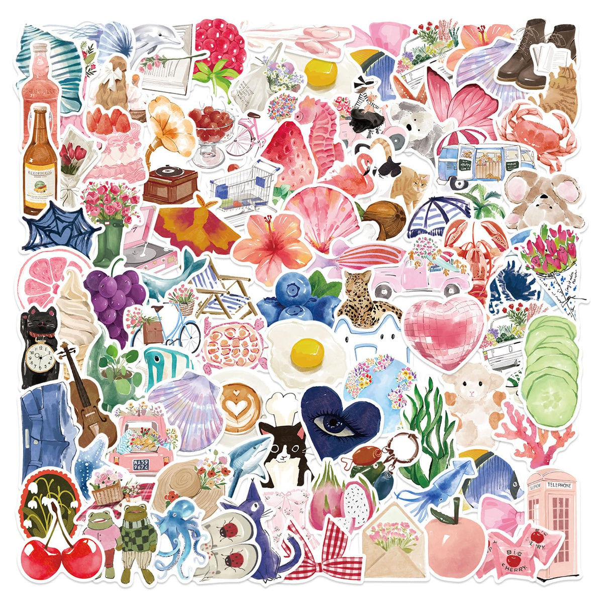 Aesthetic Downtown Girls Stickers Pack Trendy Y2K Stickers(50)