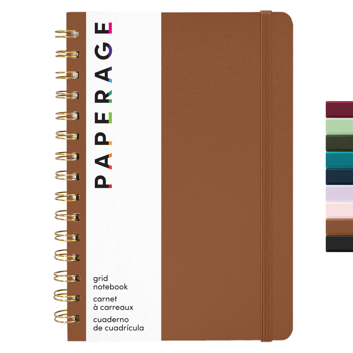 PAPERAGE Lined Spiral Journal Notebook, (Whimsical Garden), 160 Pages, Hardcover Journal for Women & Men, Medium 5.5 in x 8 in - 100 GSM, Thick Paper, Spiral Notebook for Work, School & Journaling