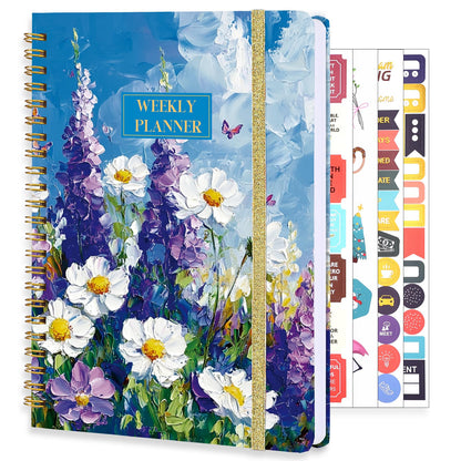 Thboxes A5 Weekly Planner Notebook, 52 Week Undated Journal for Women, Pink