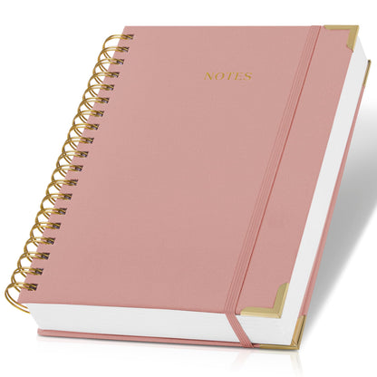 Aesthetic Thick Spiral Notebook Journal For Women in B5 - Linen Hardcover