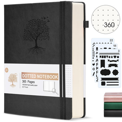 Lined Journal Notebook -365 Pages A5 Thick Journals for Writing Ruled Notebook, Hardcover Leather Journal for Women Men Daily Journal Notebook for Work, Note Taking, 100Gsm Lined Paper( 5.75'' X 8.38'' Green)