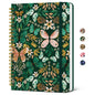 Taja Lined Spiral Journal Notebook for Women, Pretty College Ruled Notebook for Work & Note Taking, A5 Hardcover Journal for Writing, Cute Aesthetic 140 Pages, Butterfly