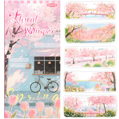 Life's Little Scenes Series Sticker Scrapbooking Supplies for Junk Journal, 24 Sheets PET Stickers - Vintage Journaling Stickers