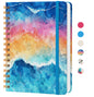 Lined Spiral Journal Notebook, A5 College Ruled Notebook for Note-Taking
