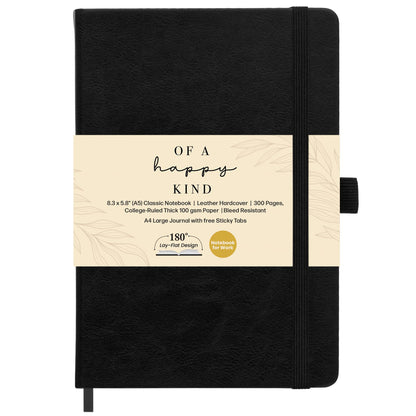 Classic Lined Journal Notebook 8.5x11" A4 Hardcover Leather - Brown Journal