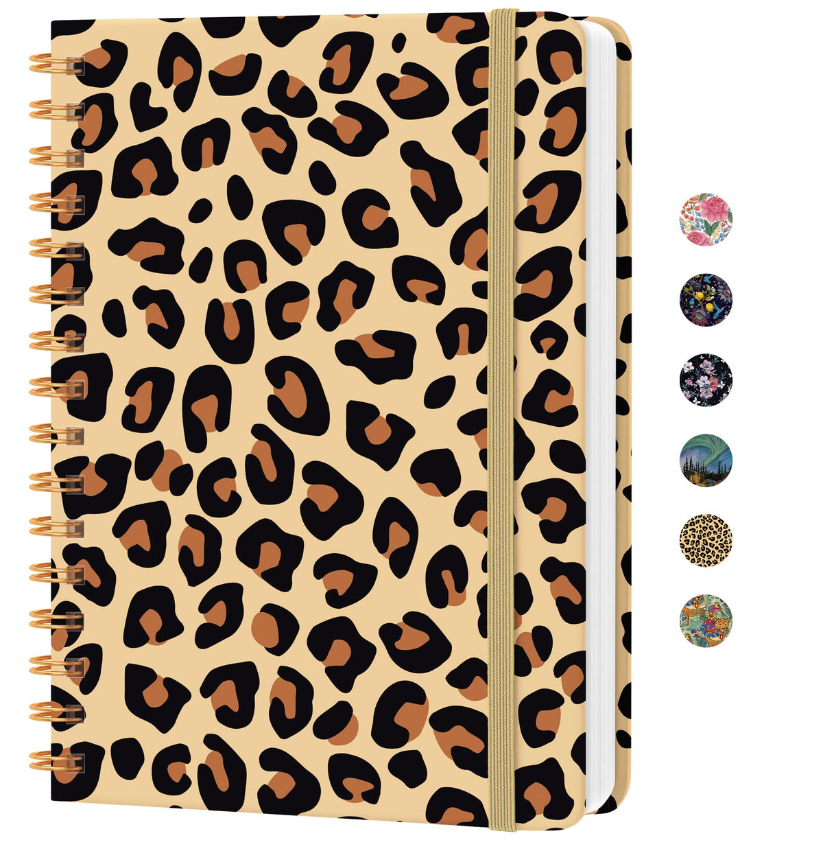 Lined Spiral Journal Notebook, A5 College Ruled Notebook for Note-Taking