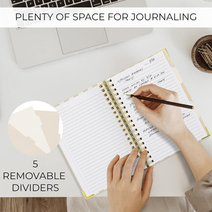 Aesthetic Thick Spiral Notebook With Tabs - Journal For Women Size B5
