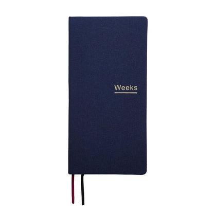 Undated Weekly Planner Notebook Pocket Organizer Appointment Book Journal Notebook A6 Week Plan Notepad (Beige with cover)