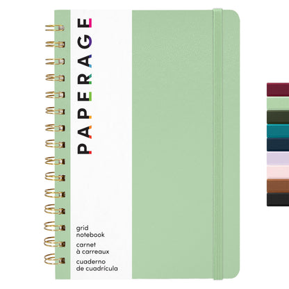 PAPERAGE Lined Spiral Journal Notebook, (Whimsical Garden), 160 Pages, Hardcover Journal for Women & Men, Medium 5.5 in x 8 in - 100 GSM, Thick Paper, Spiral Notebook for Work, School & Journaling