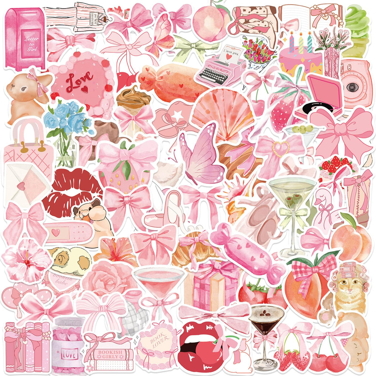Aesthetic Downtown Girls Stickers Pack Trendy Y2K Stickers(50)