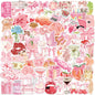 Aesthetic Downtown Girls Stickers Pack Trendy Y2K Stickers(50)