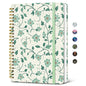 Taja Lined Spiral Journal Notebook for Women, Pretty College Ruled Notebook for Work & Note Taking, A5 Hardcover Journal for Writing, Cute Aesthetic 140 Pages, Midnight Bloom