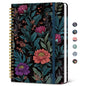 Taja Lined Spiral Journal Notebook for Women, Pretty College Ruled Notebook for Work & Note Taking, A5 Hardcover Journal for Writing, Cute Aesthetic 140 Pages, Butterfly