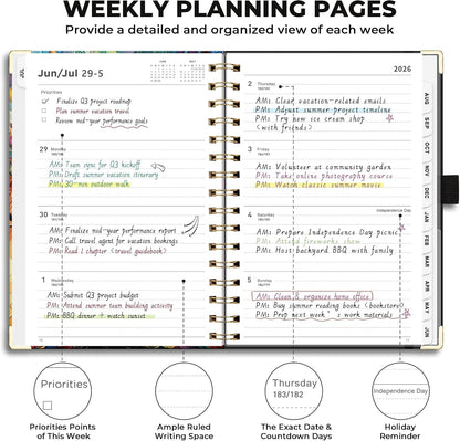 AHGXG Academic Planner 2026-2027, July 2026 - June 2027, 5.7" x 8.3"
