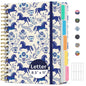 Taja Pretty Large Spiral Lined Notebook for Work with 5 Removable Dividers