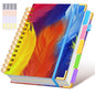 Hardcover Spiral Notebook journal with Removable Dividers Tabs, 300 Pages Leather 5 Subject Notebook College Ruled, 8"x10" Large B5 Notebooks for Work School Note taking, Lined Journal for Women,Pink