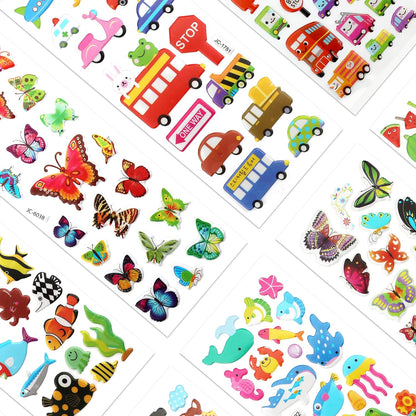 Puffy 3D Sticker for Kid & Toddler 500+ Variety Pack Cute Scrapbook Sticker