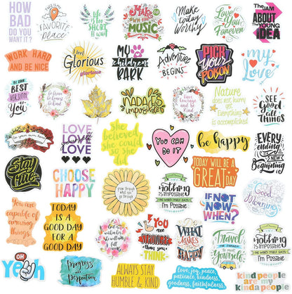 200pcs Motivational Quote Stickers for Women Adults Students Teens
