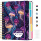 Taja Pretty Large Spiral Lined Notebook for Work with 5 Removable Dividers