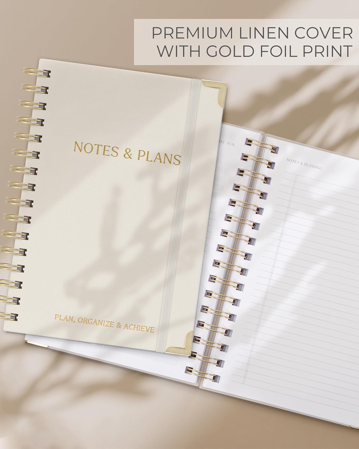 ZICOTO Aesthetic Daily Planner And Spiral Notebook With Hourly Schedule