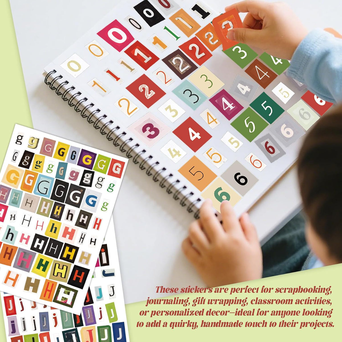 1500Pcs Alphabet Letter Stickers Book & Scrapbook Supplies