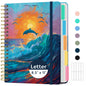 Taja Large Spiral Notebooks for Work 5 Subject with Removable Dividers