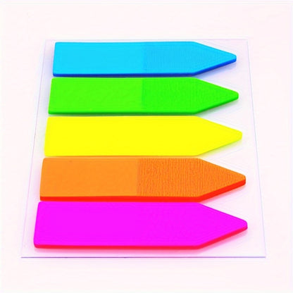 100pcs Portable And Practical Stickers - Creative Instruction Markers For Students, Index And Note Stickers, Small Strip Plastic Bookmark Stickers