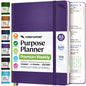 Roterunner Purpose Planner Notebook A5 5.8”x8.3” Undated 2026 Daily Weekly and Monthly Productivity Goal Setting Tool for Work Home ADHD Planner for Adults Self Care Journal (Tan Hardcover)