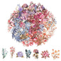 160Pcs Natural Flower Stickers for Scrapbooking,Self-Adhesive Transparent Flower Stickers Scrapbook Supplies Journaling Supplies for Adult Card Making Letters DIY Water Bottle Cards Decoration