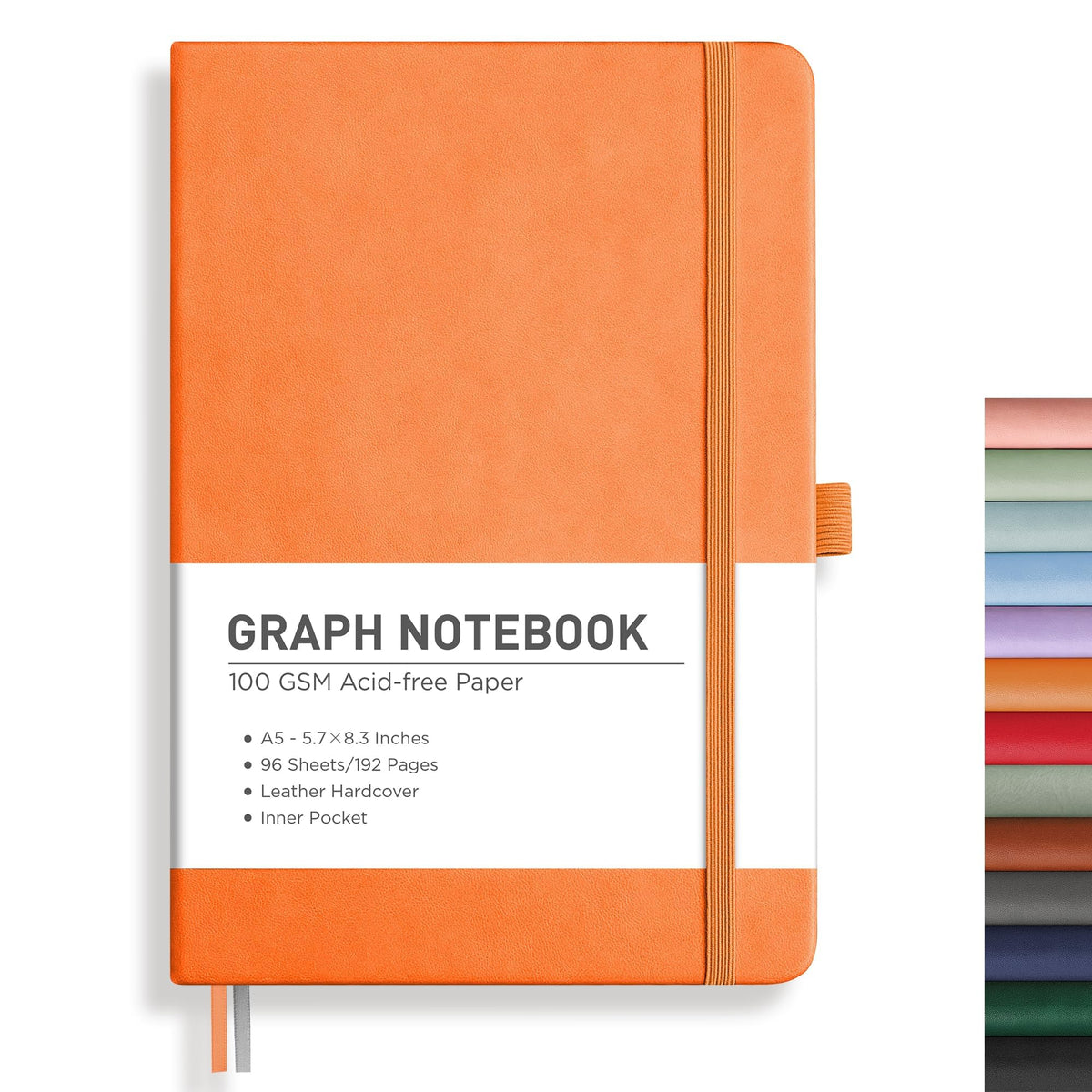 RETTACY Lined Journal Notebook, 192 Numbered Pages, A5 Size (5.7'' x 8.3'')