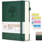 Lined Journal Notebook -365 Pages A5 Thick Journals for Writing Ruled Notebook, Hardcover Leather Journal for Women Men Daily Journal Notebook for Work, Note Taking, 100Gsm Lined Paper( 5.75'' X 8.38'' Green)